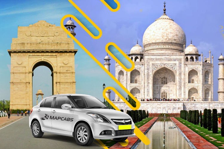 Delhi to Agra Cab, Delhi Outstation Cabs, Mapcabs